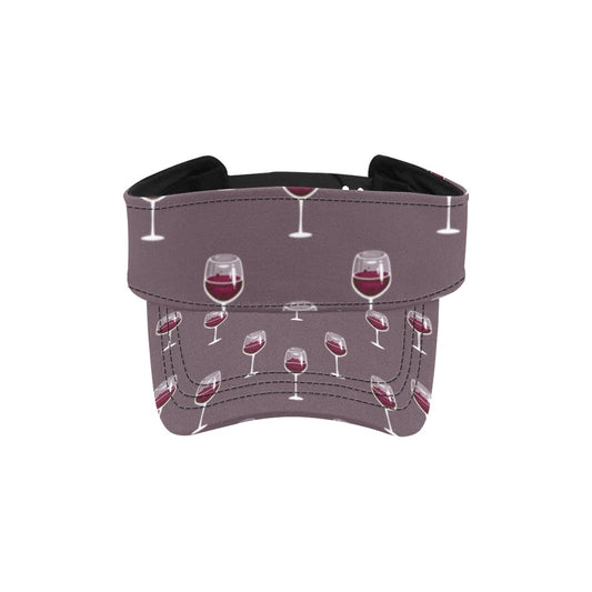 Wine Glass Pattern Print Design LKS305 Unisex Sun Visor