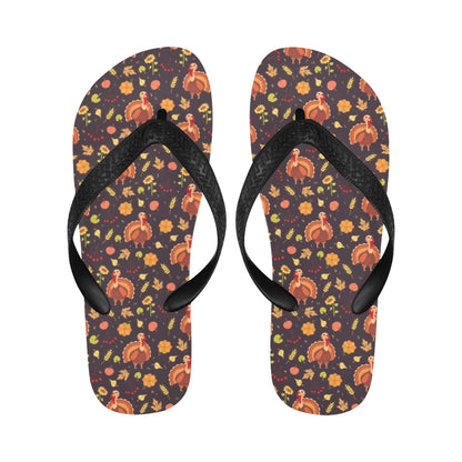 Thanksgiving Print Design LKS305 Flip Flops