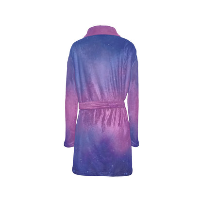 Nebula Pattern Print Design A05 Women's Fleece Robe