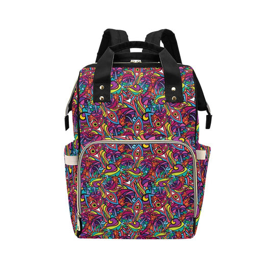 Trippy Print Design LKS302 Diaper Bag Backpack