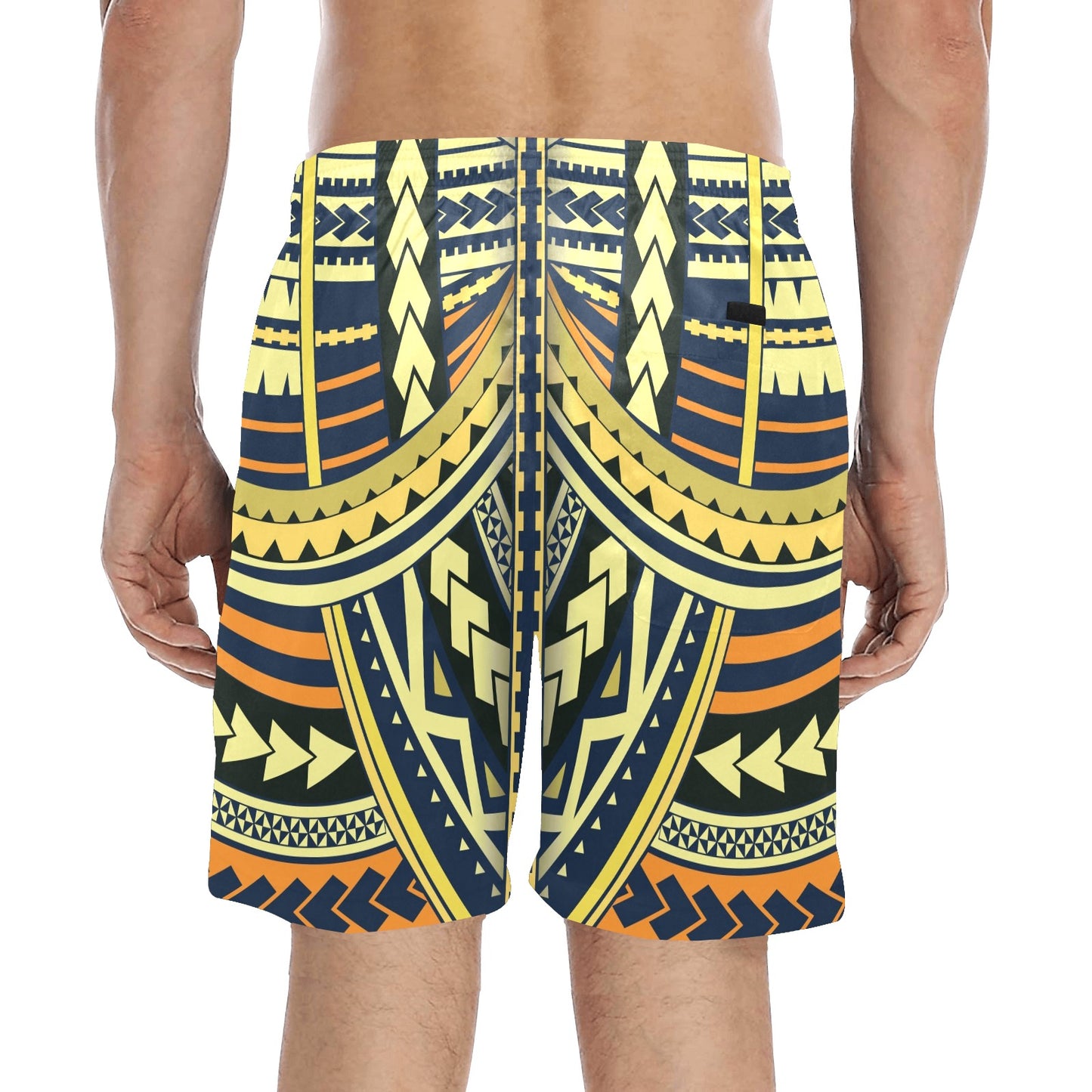 Polynesian Tattoo Print Men's Swim Trunks Beach Shorts