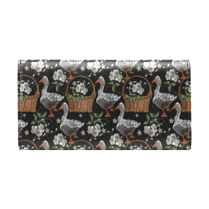 Goose Print Design LKS406 Women's Trifold Wallet