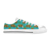 School Bus Print Design LKS308 Women's White Low Top Shoes