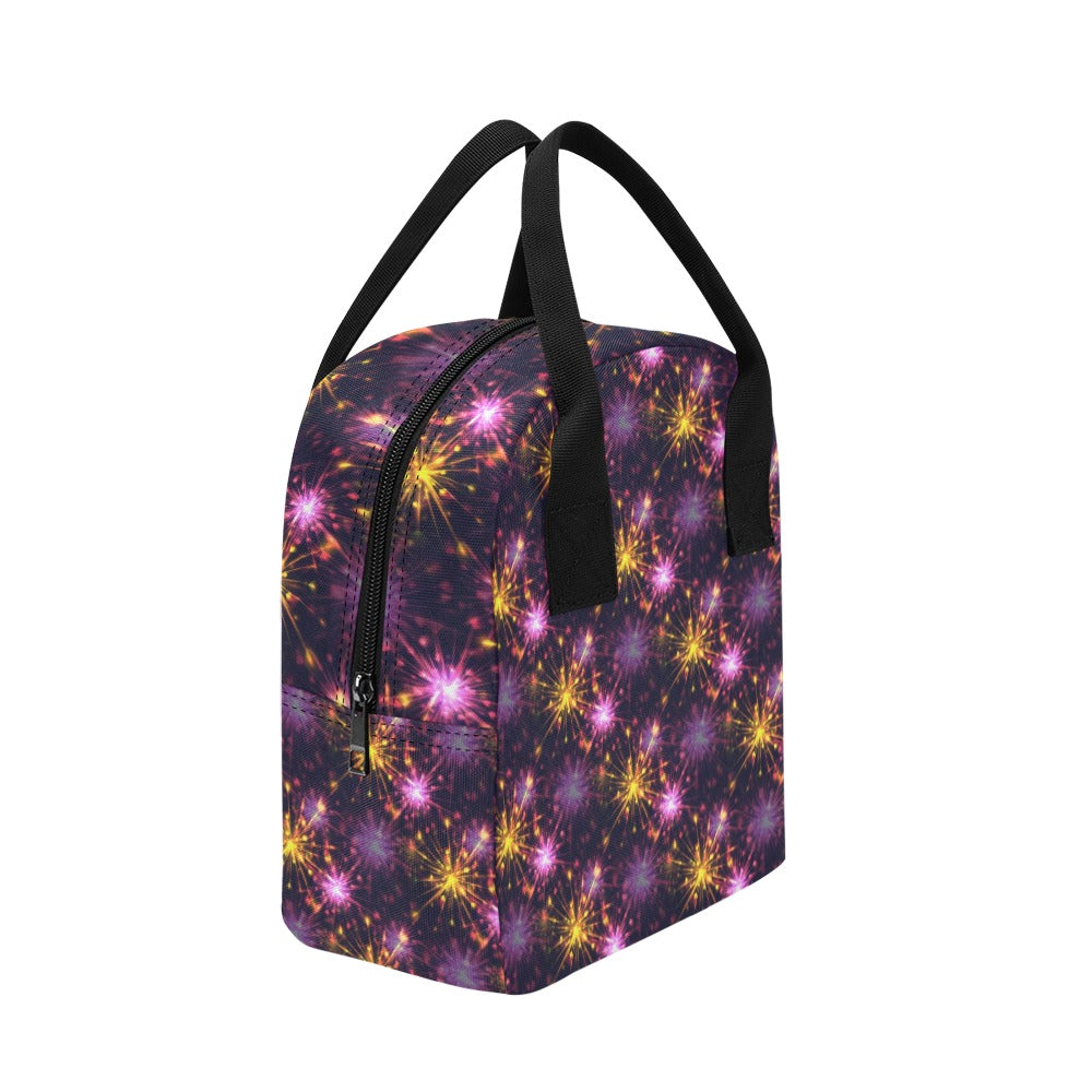 Firework Print Design LKS303 Insulated Lunch Bag