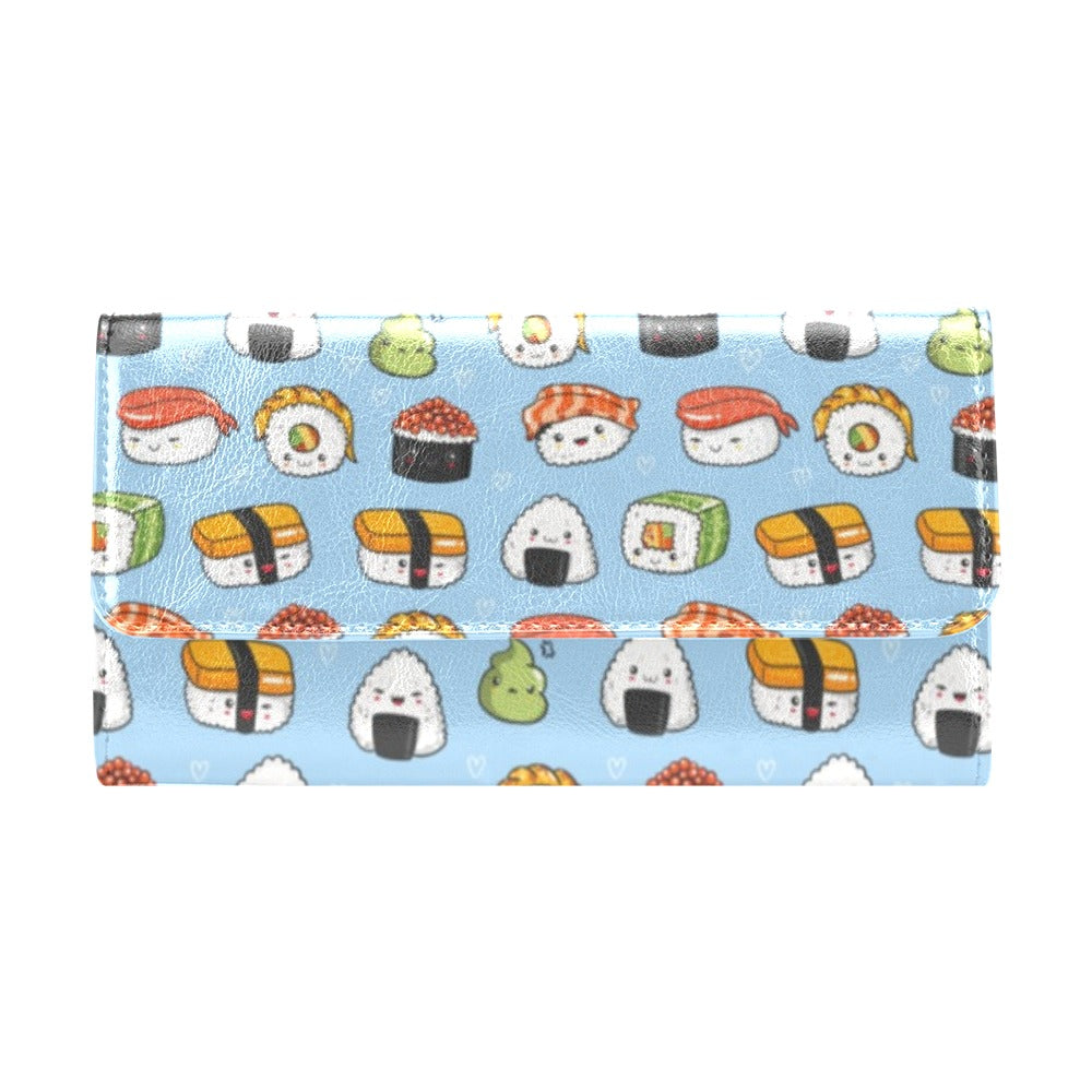 Sushi Print Design LKS303 Women's Trifold Wallet