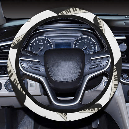 Piano Print Design LKS405 Steering Wheel Cover with Elastic Edge