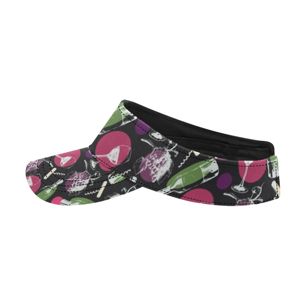 Wine Print Design LKS307 Unisex Sun Visor