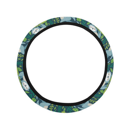 Sloth Print Design LKS304 Steering Wheel Cover with Elastic Edge
