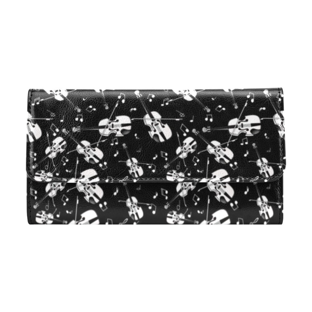 Violin Print Design LKS404 Women's Trifold Wallet