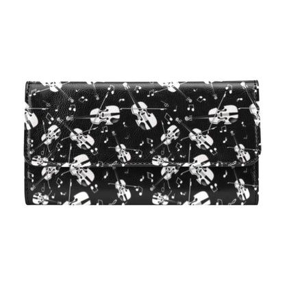 Violin Print Design LKS404 Women's Trifold Wallet