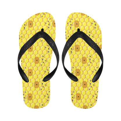 Honey Bee Print Design LKS303 Flip Flops