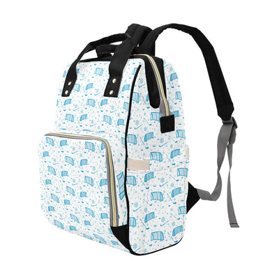 Hockey Print Design LKS303 Diaper Bag Backpack