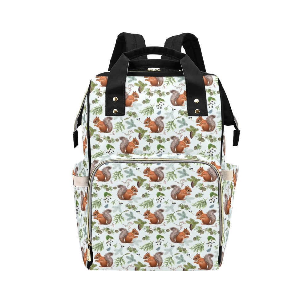 Squirrel Print Design LKS308 Diaper Bag Backpack