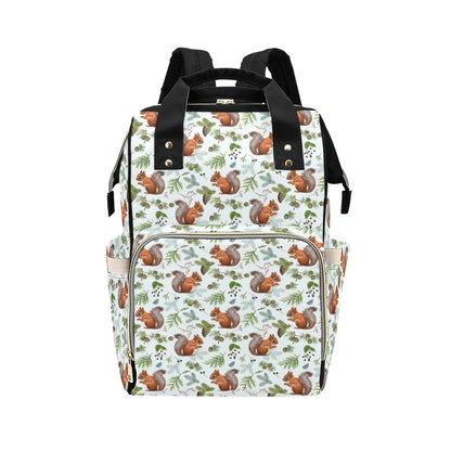 Squirrel Print Design LKS308 Diaper Bag Backpack