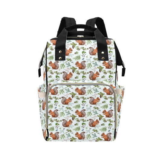 Squirrel Print Design LKS308 Diaper Bag Backpack