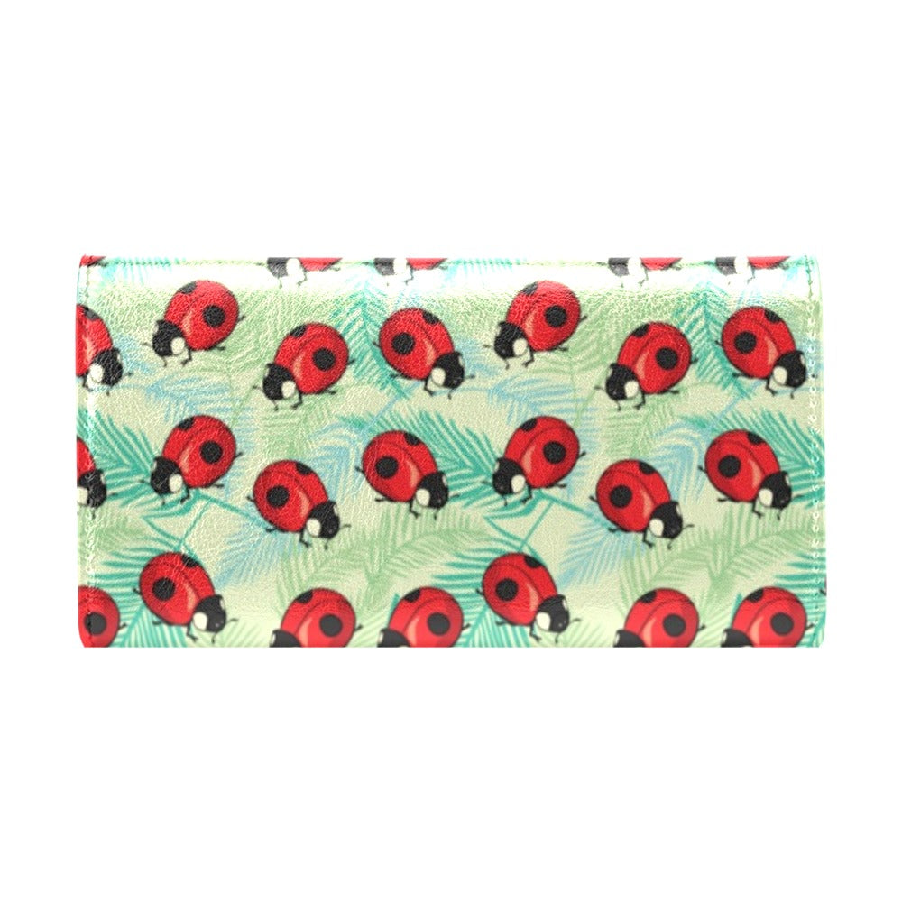 Ladybug Cute Print Pattern Women's Trifold Wallet