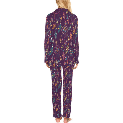 Dream Catcher Boho Design Women's Long Pajama Set