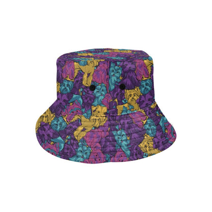 Yorkshire Terriers Print Design LKS3010 Unisex Bucket Hat