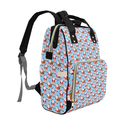 Santa Christmas Themed Print Design LKS305 Diaper Bag Backpack