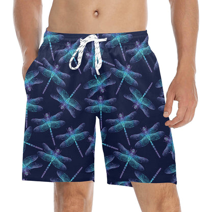 Dragonfly Hand Drawn Style Print Men's Swim Trunks Beach Shorts