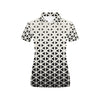 Geometric Black White Pattern Print Design 03 Women's Polo Shirt