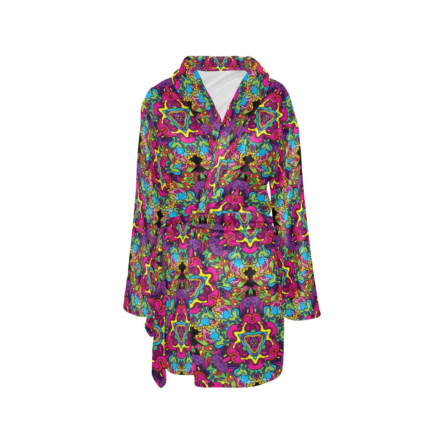 Trippy Print Design LKS303 Women's Fleece Robe