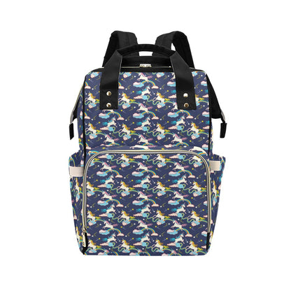 Unicorn Print Design LKS304 Diaper Bag Backpack