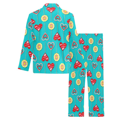 Lollipop Pattern Print Design LL06 Men's Long Pajama Set