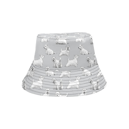 Scottish Terriers Print Design LKS3011 Unisex Bucket Hat