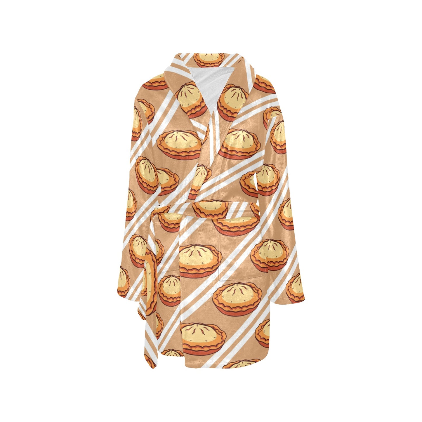 Pie Pattern Print Design A02 Women's Fleece Robe