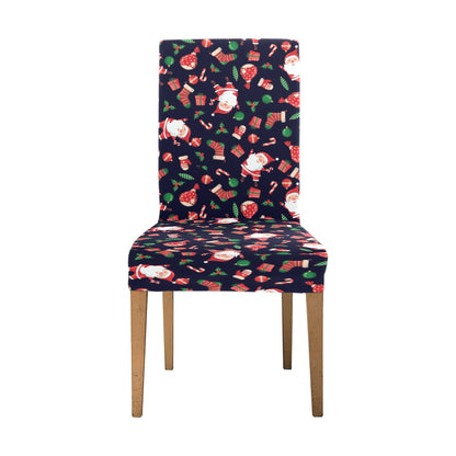 Santa Christmas Themed Print Design LKS304 Dining Chair Slipcover