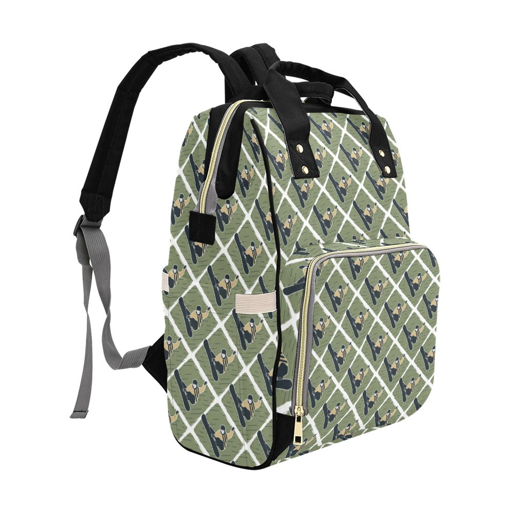 Snowboard Man Print Design LKS302 Diaper Bag Backpack