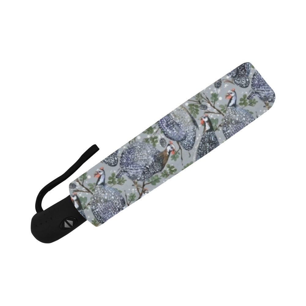 Guinea Fowl Print Design LKS402 Anti-UV Automatic Umbrella