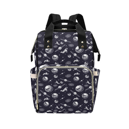 Space Astronaut Print Design LKS302 Diaper Bag Backpack