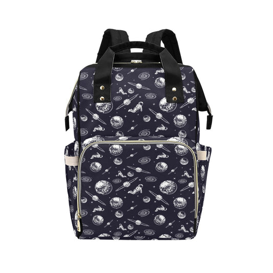 Space Astronaut Print Design LKS302 Diaper Bag Backpack