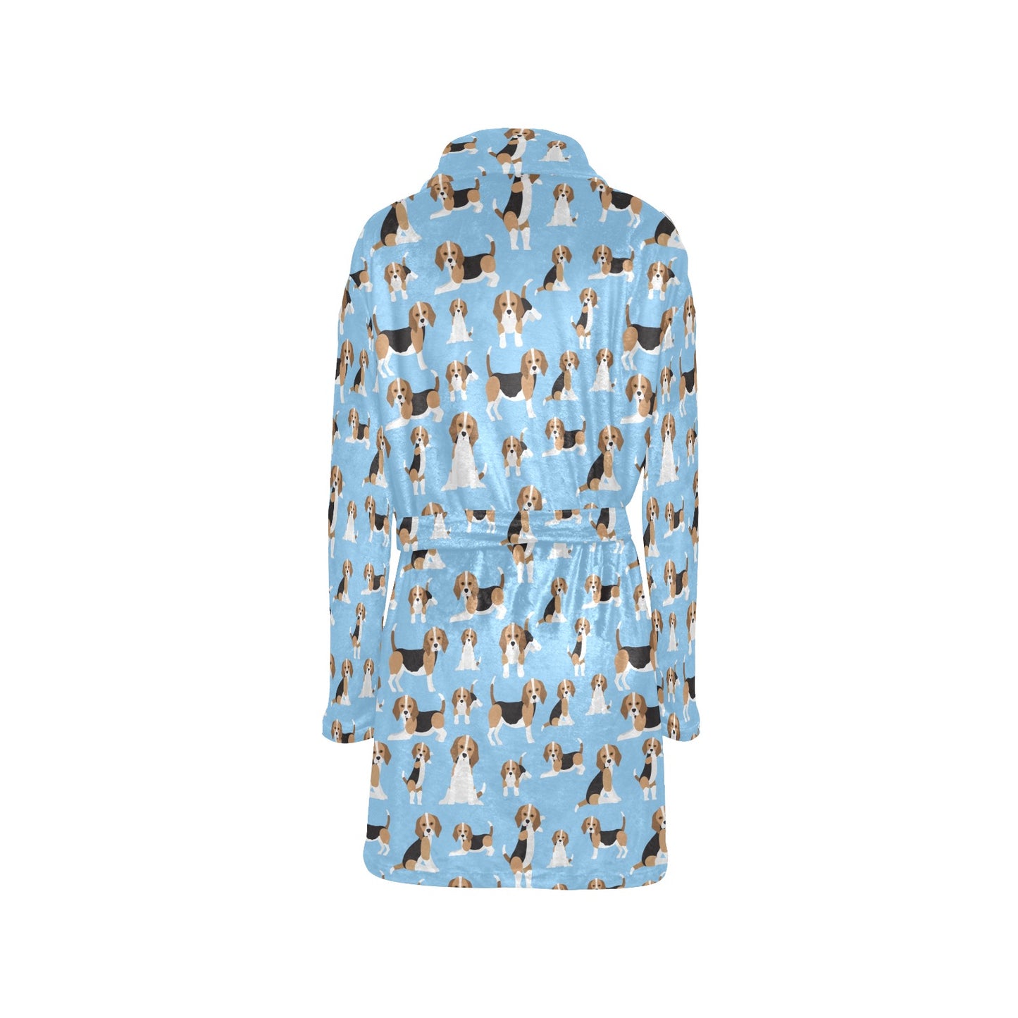 Beagle Pattern Print Design 03 Women's Fleece Robe