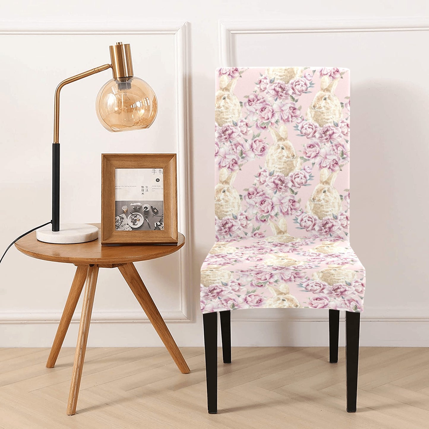 Rabbit Print Design LKS403 Dining Chair Slipcover