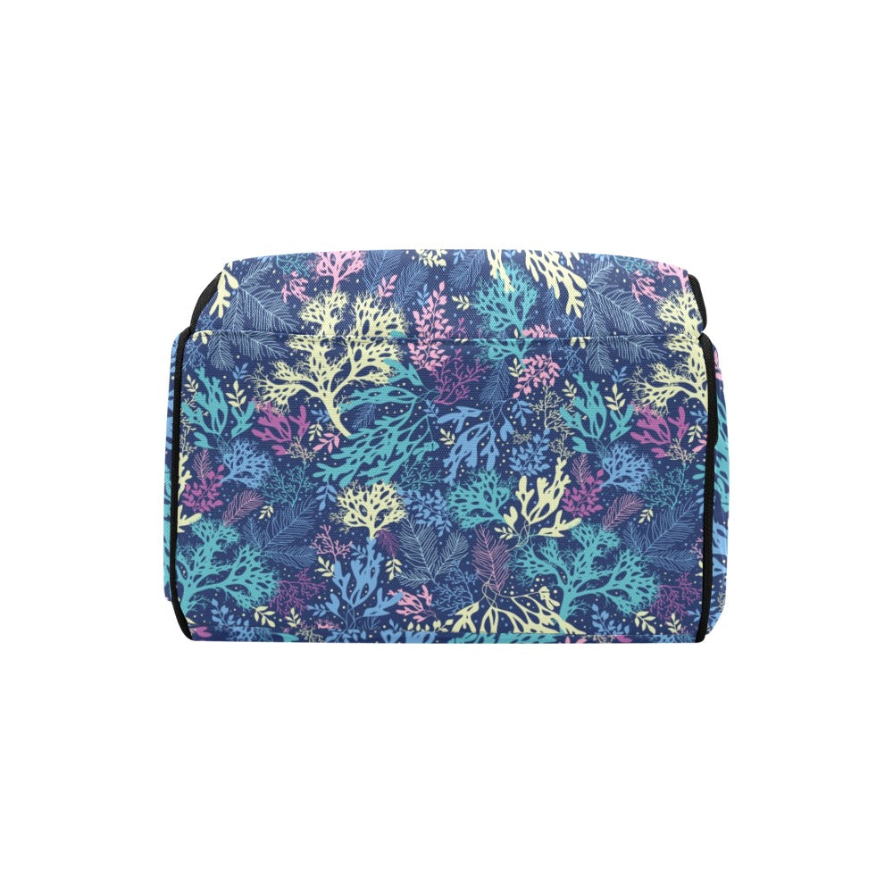 Seaweed Print Design LKS301 Diaper Bag Backpack