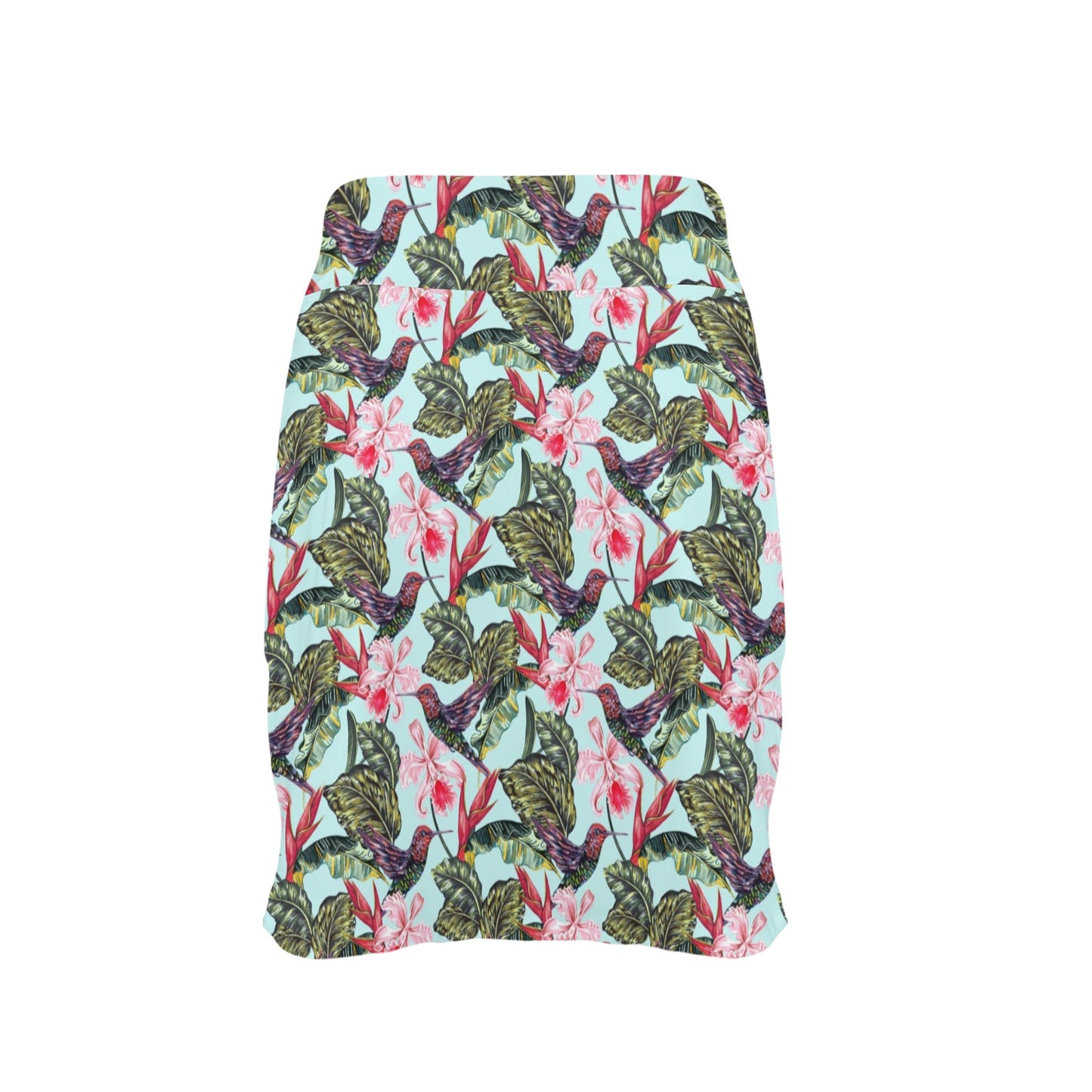 Hummingbird Cute Themed Print 17" Golf & Pickleball Skort with Pockets