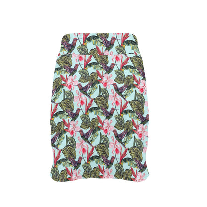Hummingbird Cute Themed Print 17" Golf & Pickleball Skort with Pockets