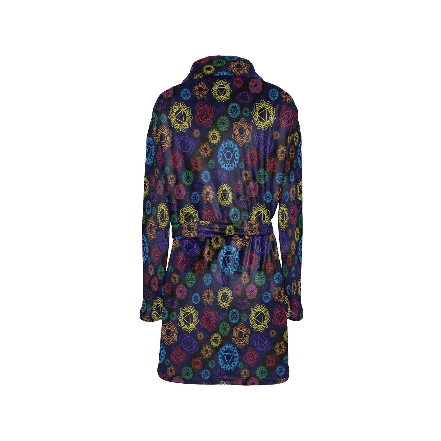 Chakra Colorful Print Pattern Women's Fleece Robe