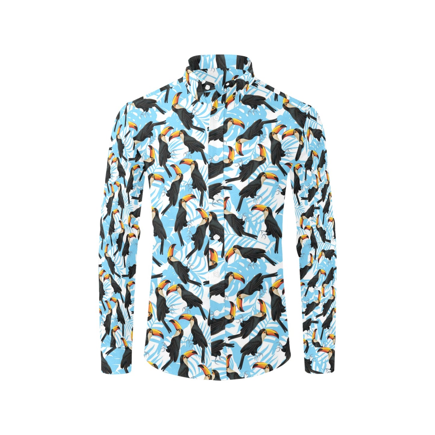Toucan Print Design LKS303 Men's Long Sleeve Dress Shirt
