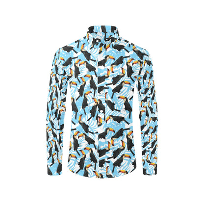 Toucan Print Design LKS303 Men's Long Sleeve Dress Shirt