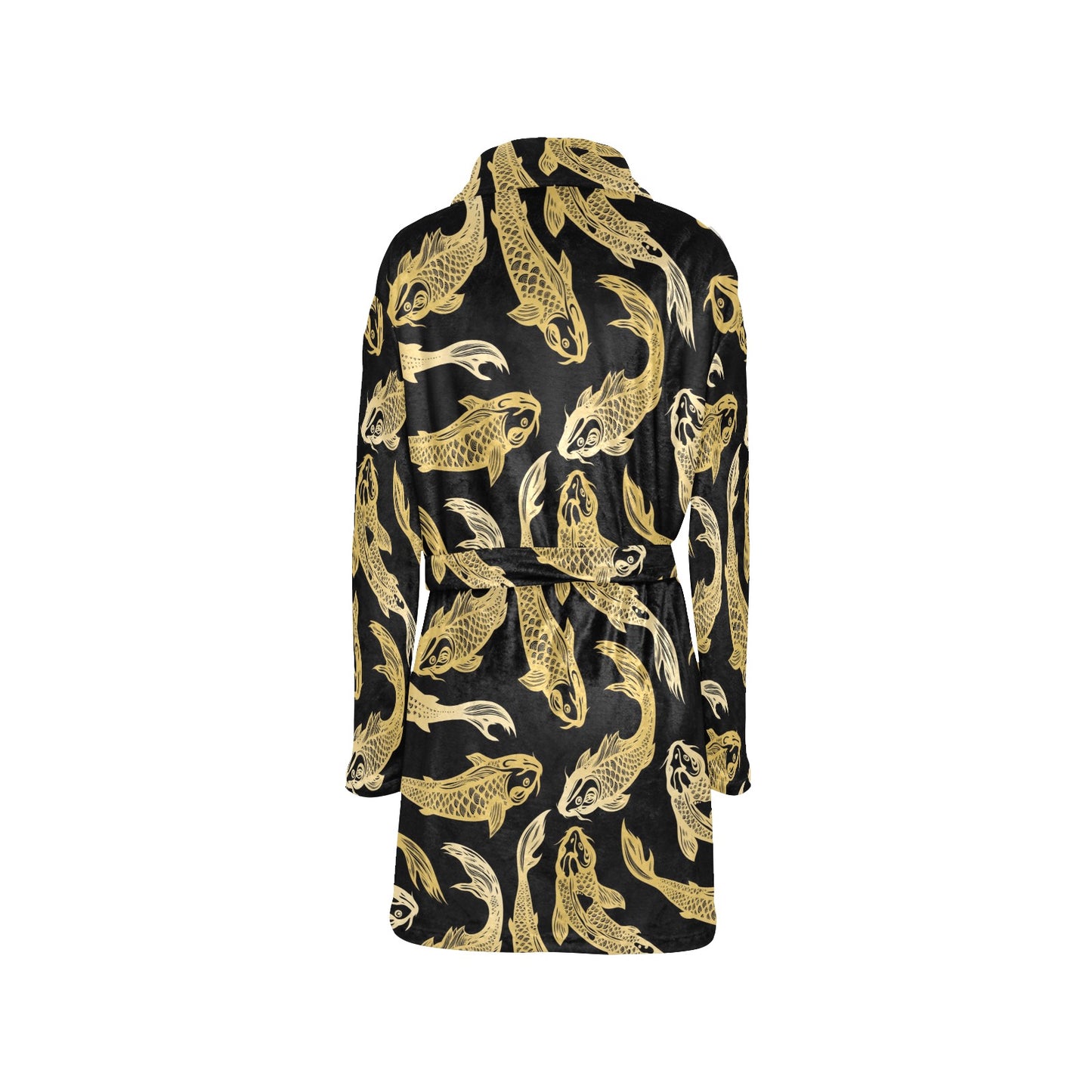 KOI Fish Pattern Print Design 03 Women's Fleece Robe