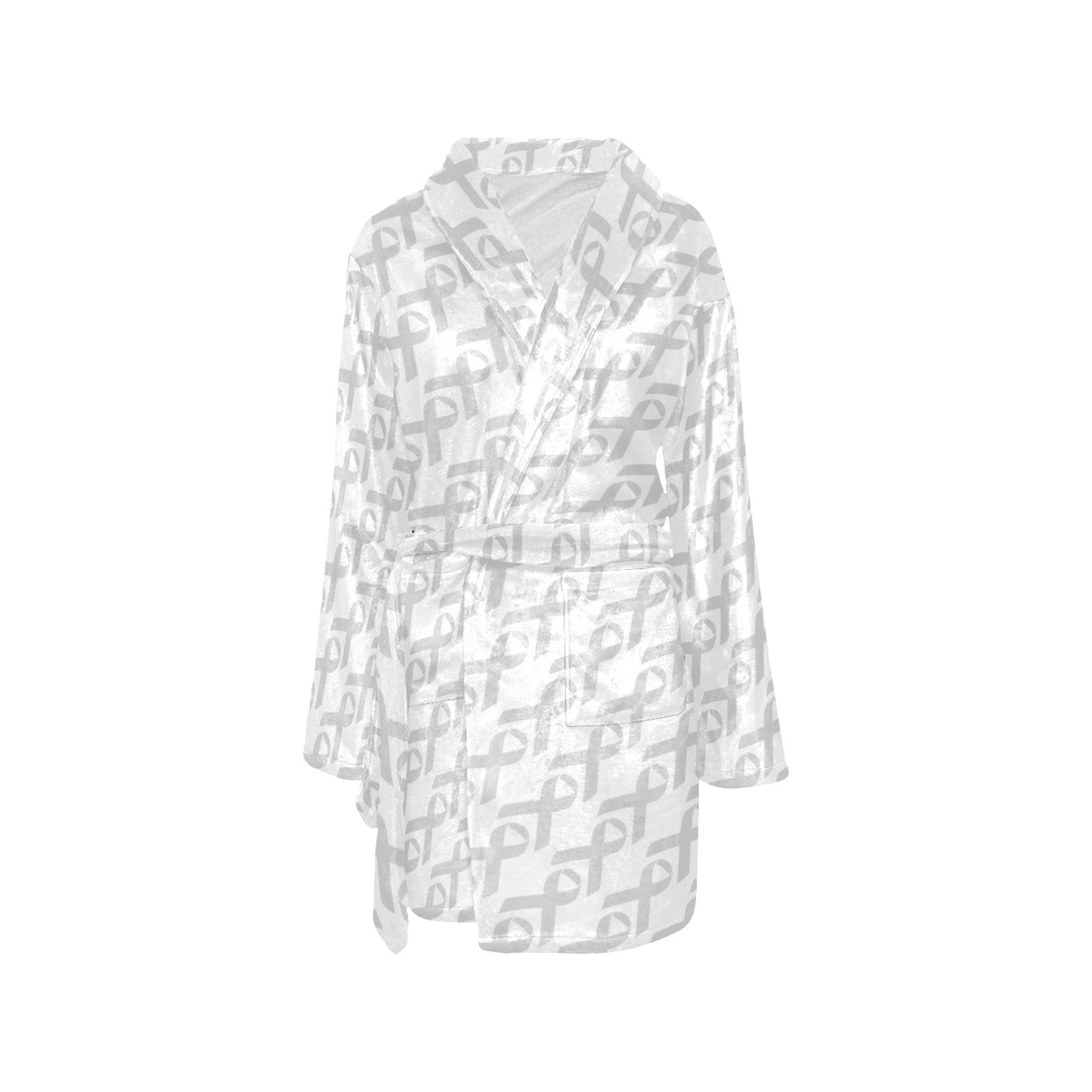 Brain cancer Pattern Print Design 02 Women's Fleece Robe