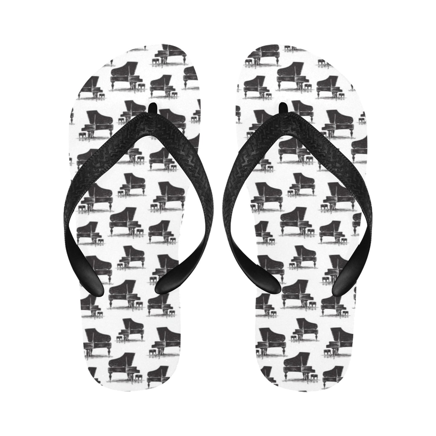 Piano Print Design LKS401 Flip Flops