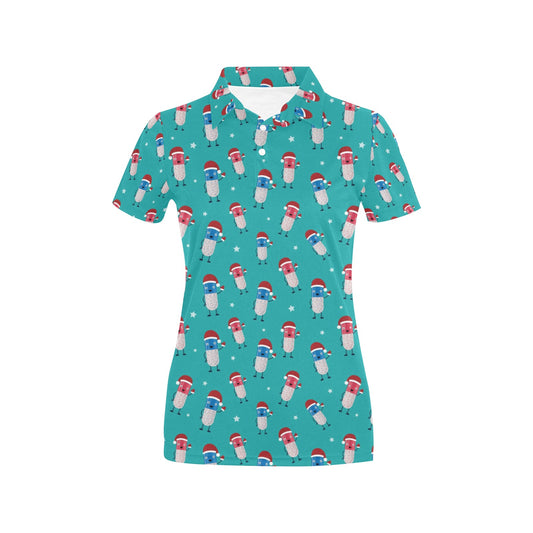 Pill Pattern Print Design A03 Women's Polo Shirt