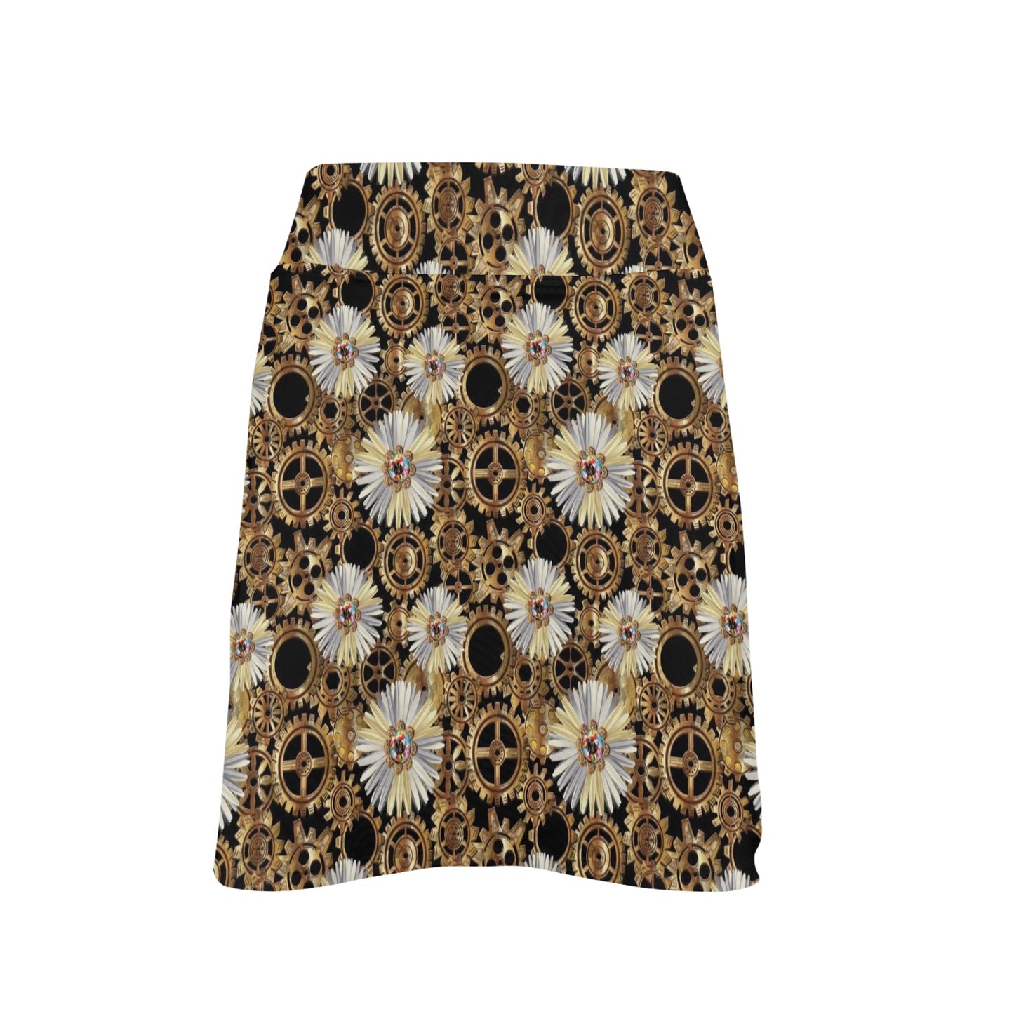 Steampunk Print Design LKS305 17" Golf & Pickleball Skort with Pockets