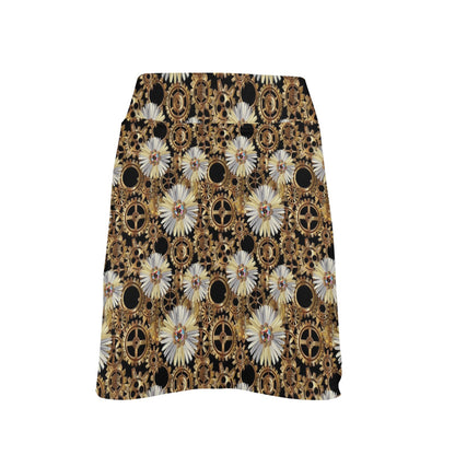Steampunk Print Design LKS305 17" Golf & Pickleball Skort with Pockets