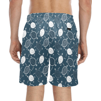 Sea Turtle Print Design LKS3015 Men's Swim Trunks Beach Shorts